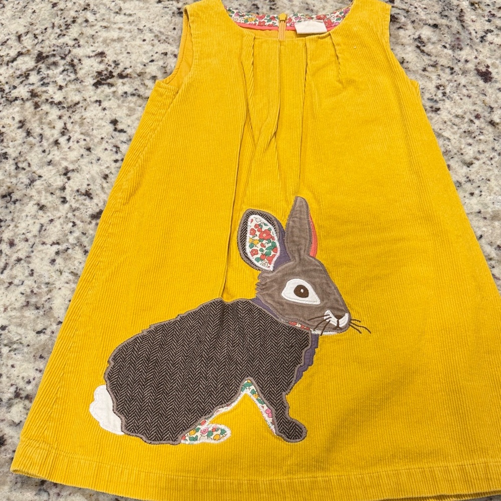 Mini Boden cotton cord bunny jumper